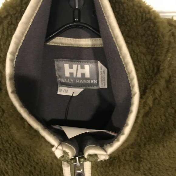 HELLY HANSEN Men’s ARMY GREEN NOME PILE JACKET TOP Size Medium - Picture 2 of 5